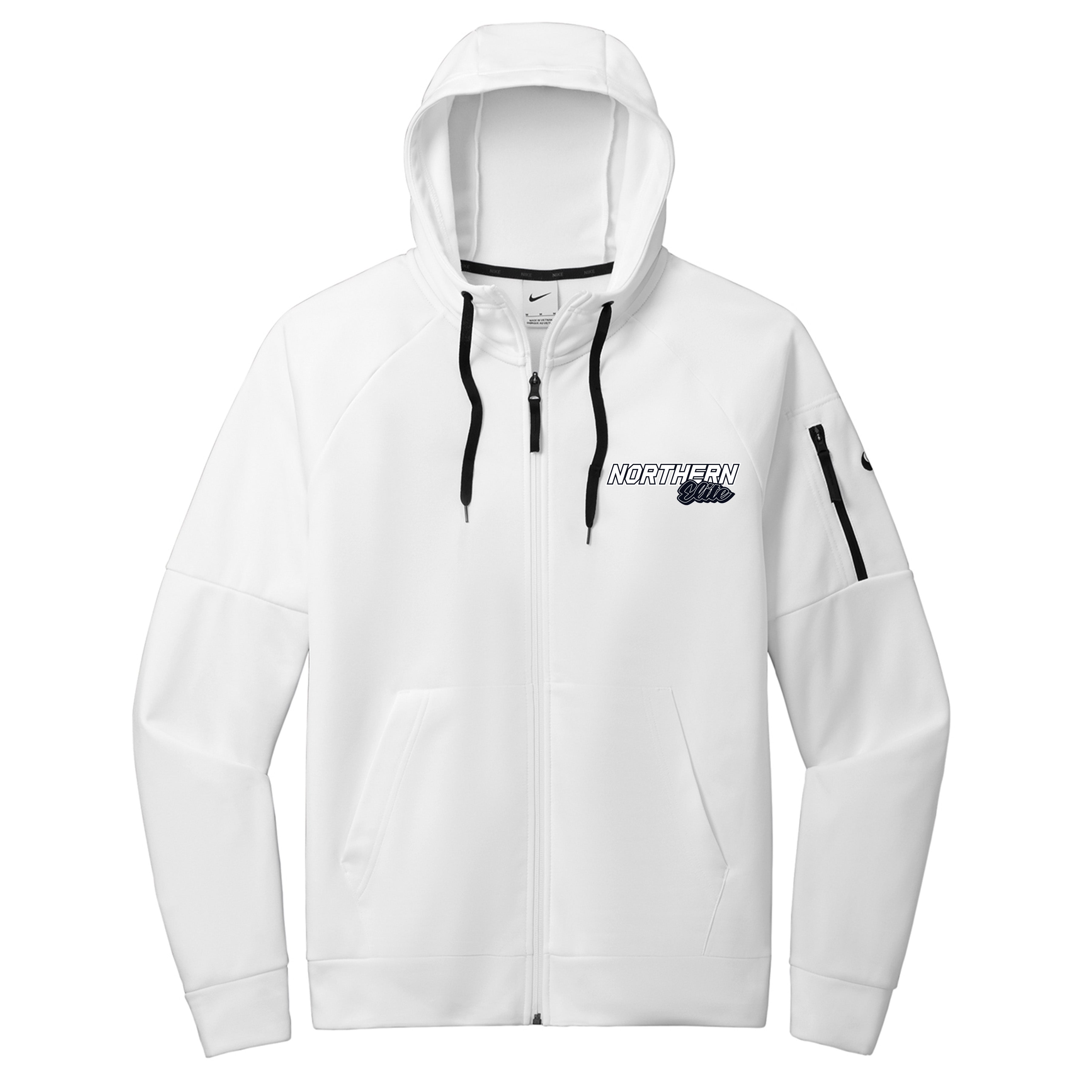 white nike zipper hoodie