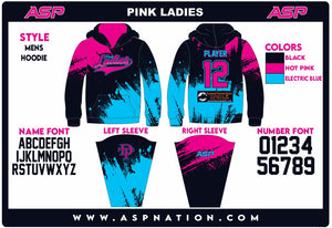Pink Ladies Fastpitch Mens/Boys Full Sublimation Hoodie