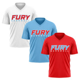 FURY BASEBALL WOMENS V-NECK FULL SUB SHORT SLEEVE