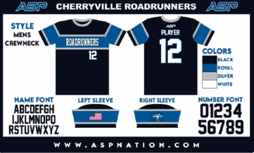 Cherryville Roadrunners Baseball Mens/Boys Full Sublimation Short Sleeve