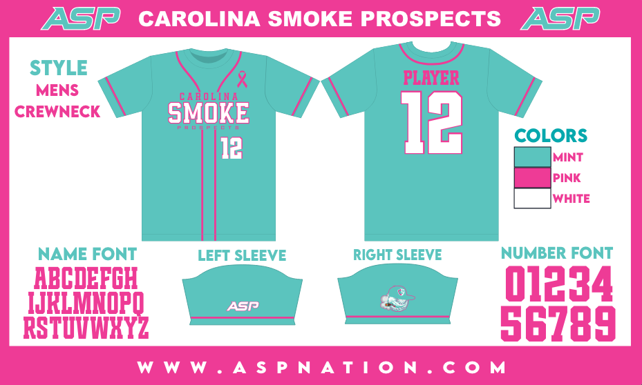 Carolina Smoke Prospect Baseball Mens/Boys Full Sublimation Uniform Short Sleeve