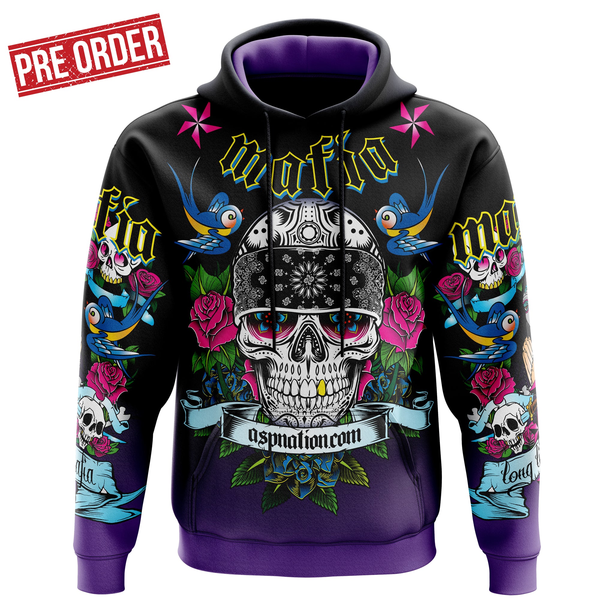 ASP Mafia 14 Mens/Boys Full Sublimation Hoodie