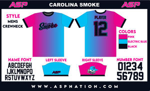 Carolina Smoke Baseball Mens/Boys Full Sublimation Uniform Short Sleeve