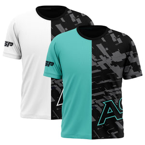 ASP Dual Metallic Camo Mens/Boys Full Sublimation Short Sleeve