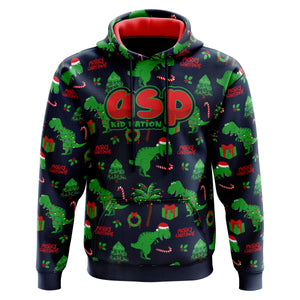 ASP Kid Nation Christmas Dino Full Sublimation Hoodie