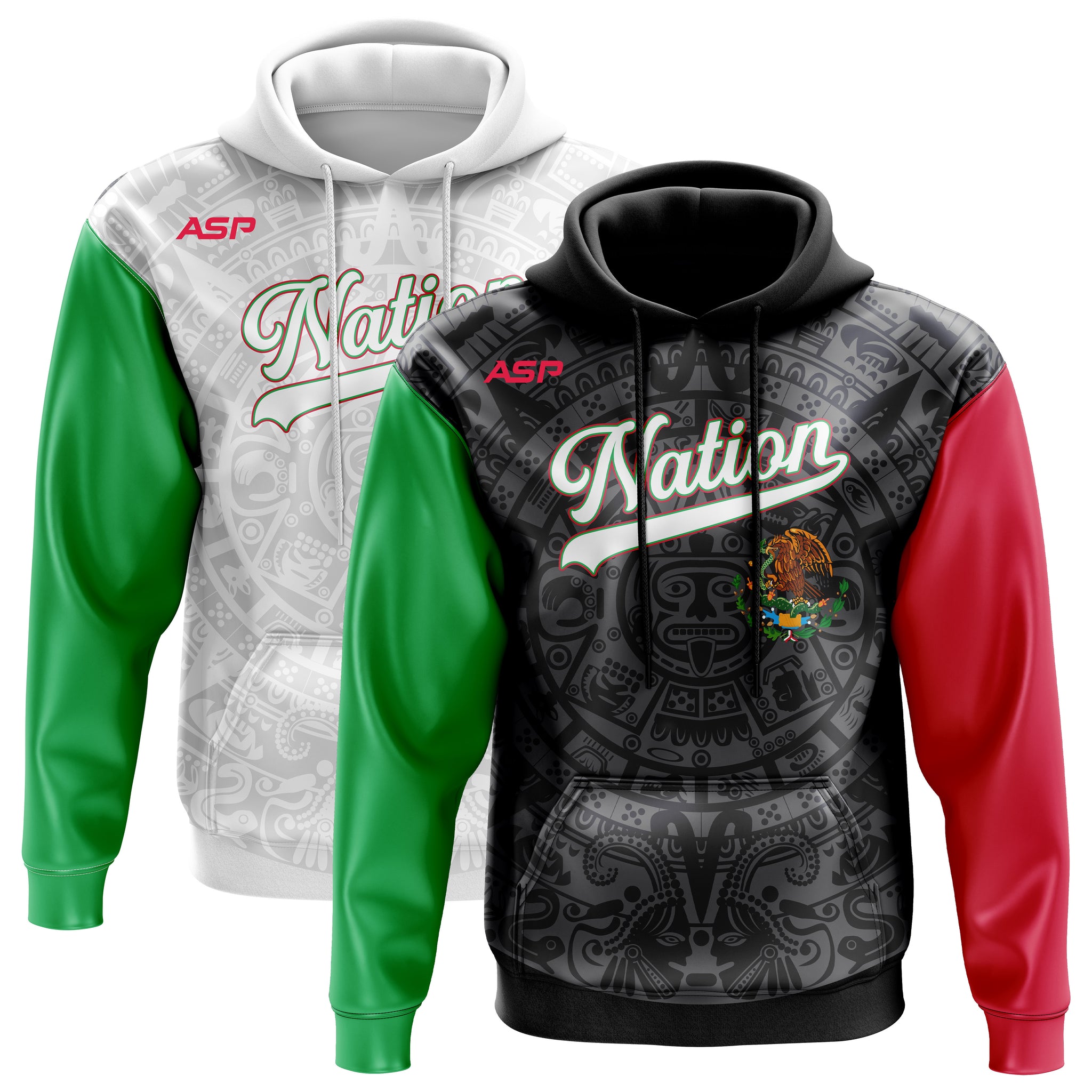 ASP Mexico Nation Mens/Boys Full Sublimation Hoodie