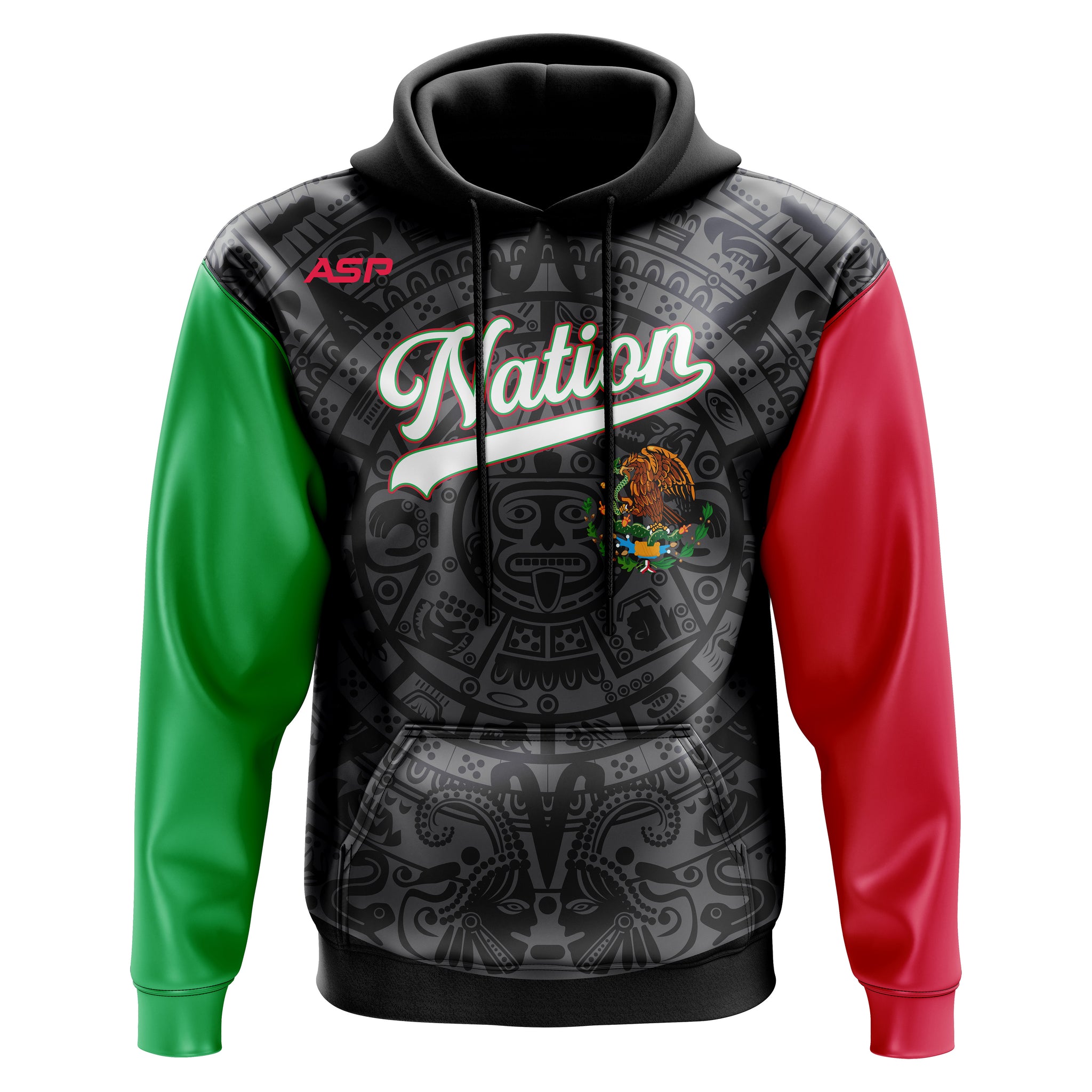 ASP Mexico Nation Mens/Boys Full Sublimation Hoodie