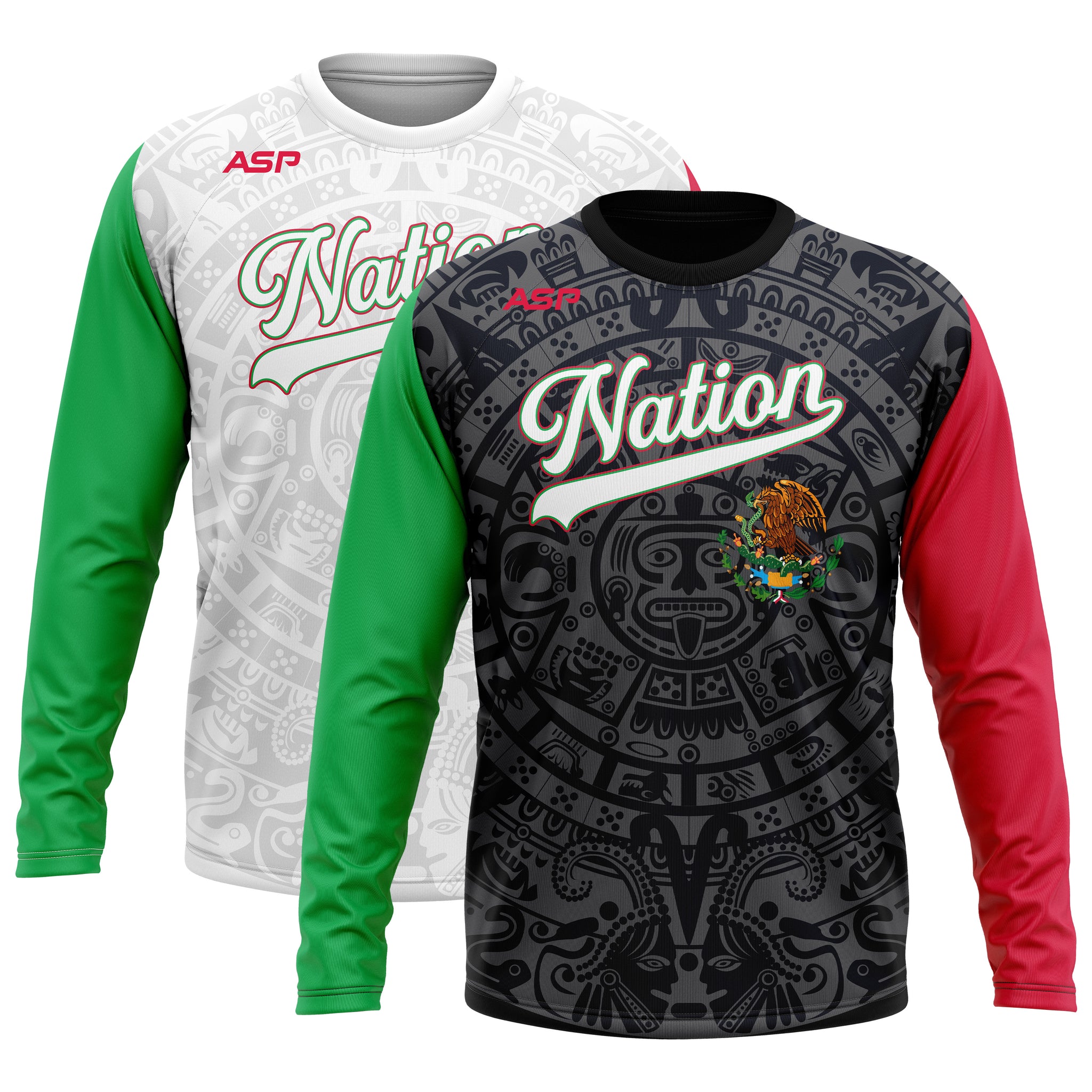 ASP Mexico Nation Mens/Boys Full Sublimation Long Sleeve