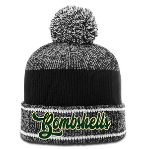 Bombshells Fastpitch 148 | Heather Beanie with Cuff & Pom