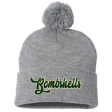 Bombshell's Fastpitch Sportsman 12" Pom-Pom Cuffed Beanie