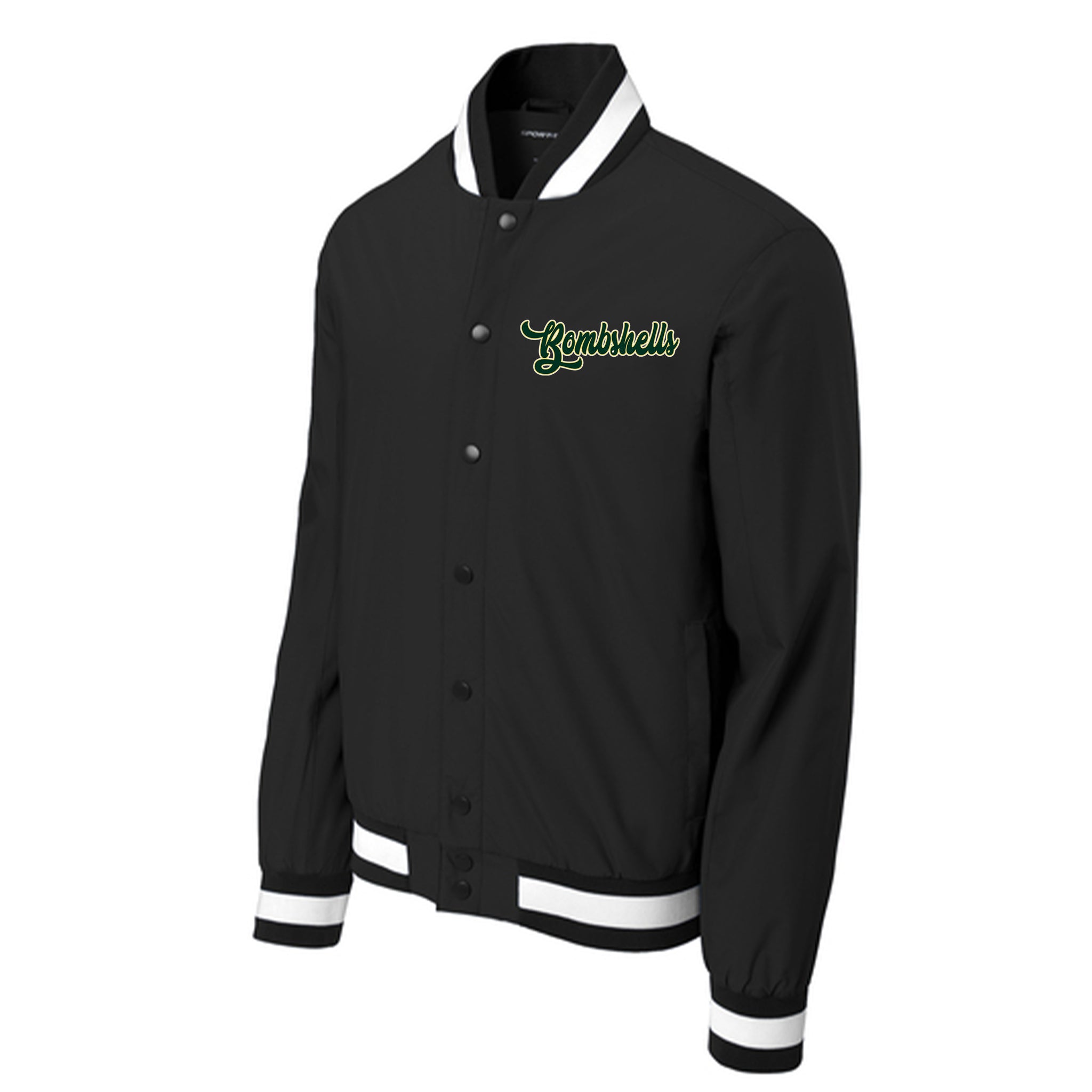 Bombshell's Fastpitch Sport-Tek® Insulated Varsity Jacket