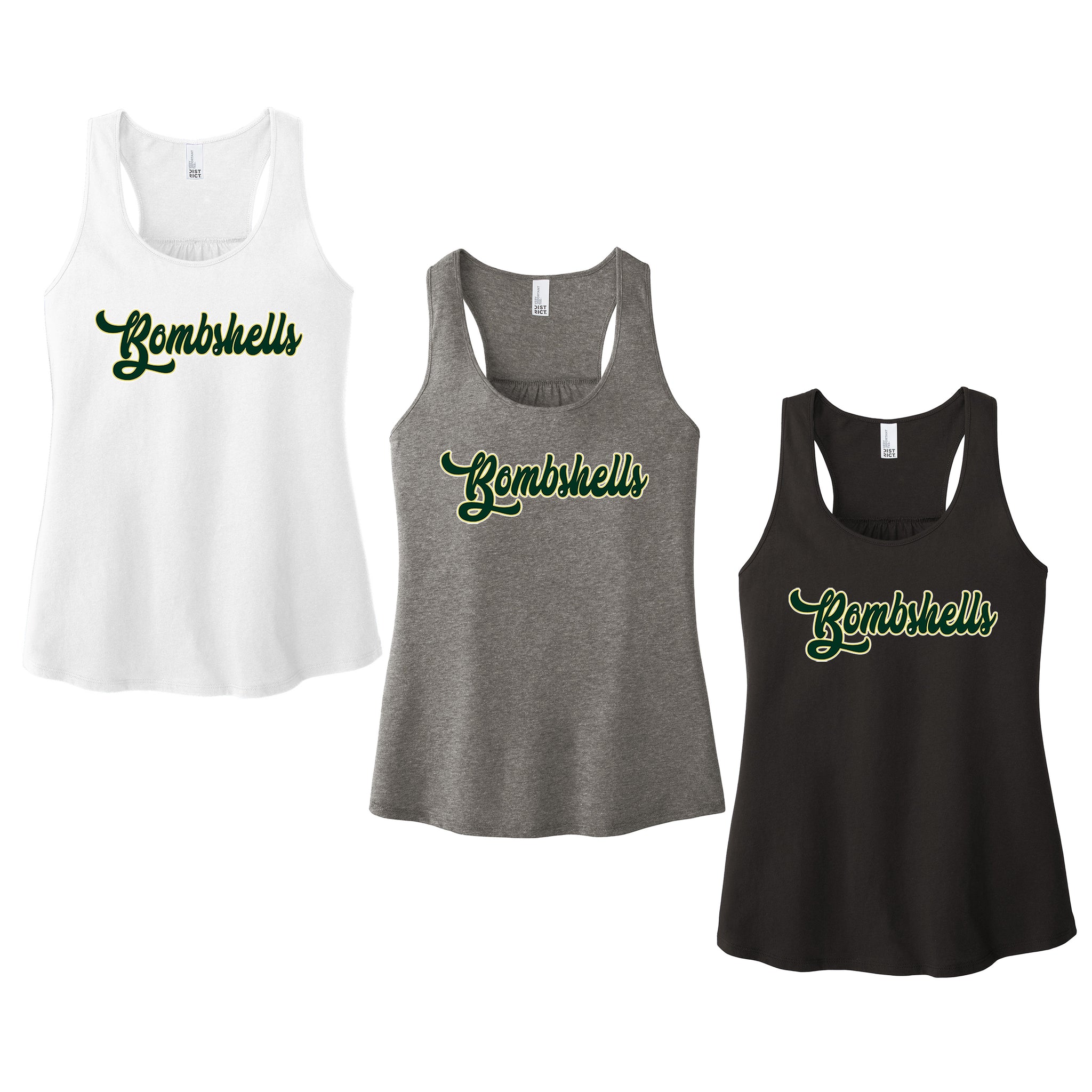 Bombshell's Fastpitch District Women’s V.I.T. ™ Racerback Tank
