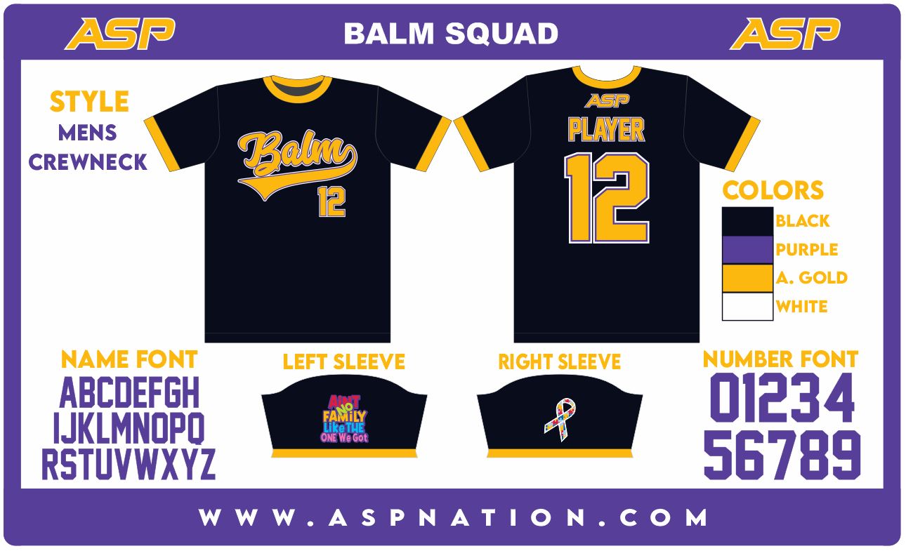 Balm Squad Mens Full Sublimation Short Sleeve