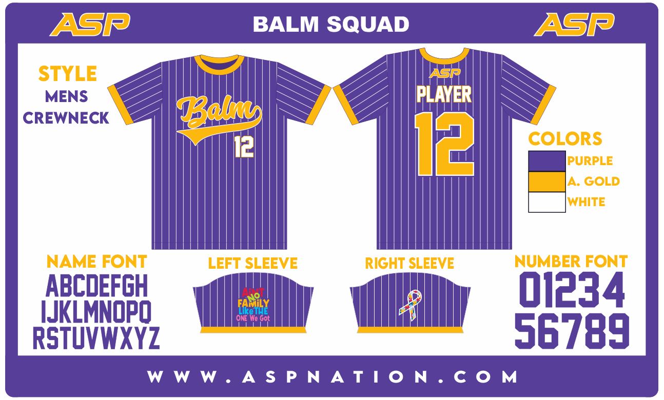 Balm Squad Mens/Boys Full Sublimation Short Sleeve