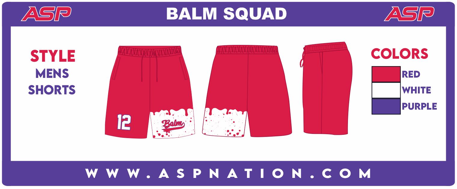 Balm Squad Slowpitch Men's/Boy's Full Sublimation Shorts