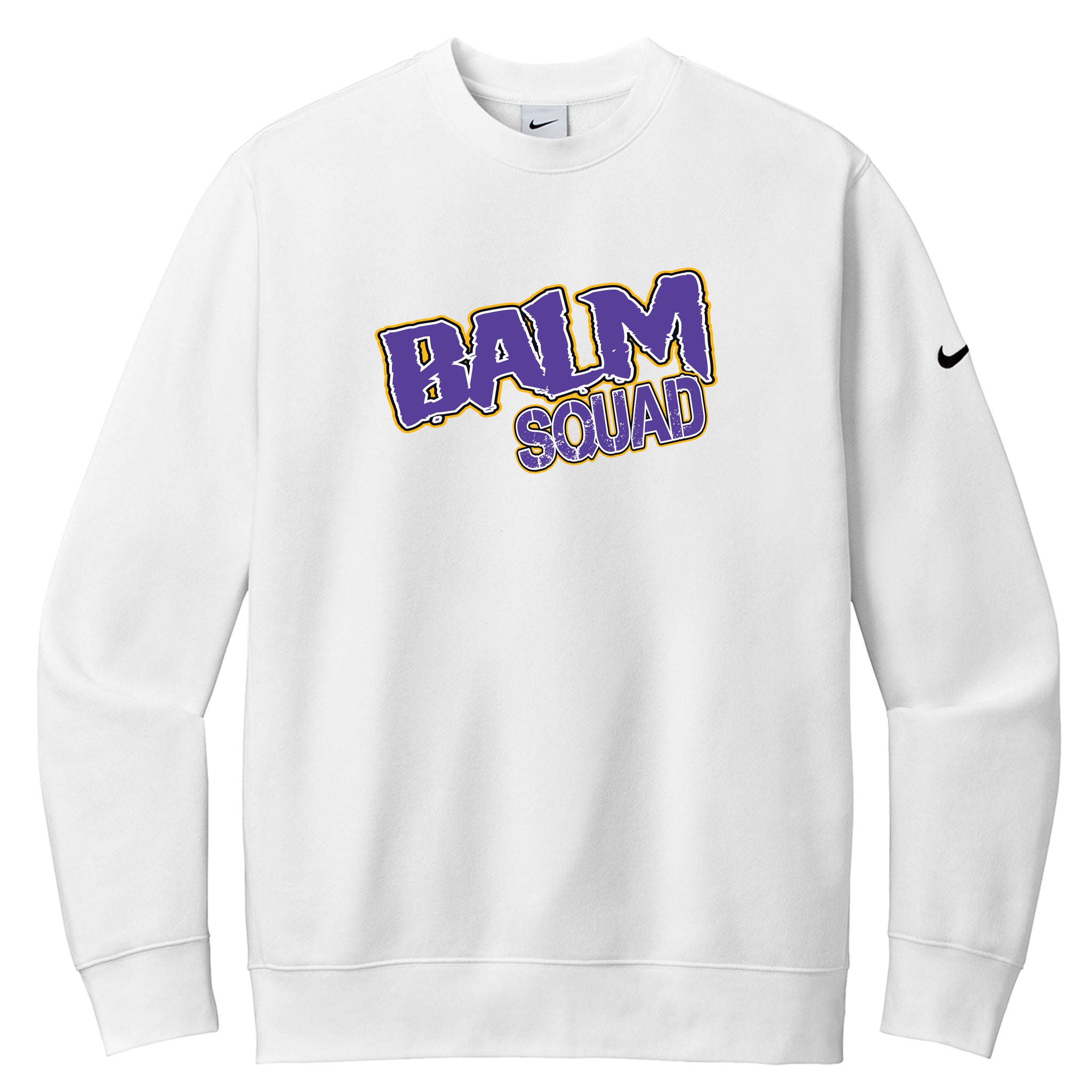 Balm Squad Slowpitch Nike Club Fleece Sleeve Swoosh Crew