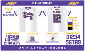 Balm Squad Mens/Boys Full Sublimation Short Sleeve