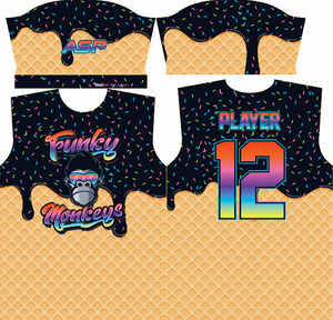 Funky Monkeys Baseball Mens/Boys Full Sublimation Short Sleeve