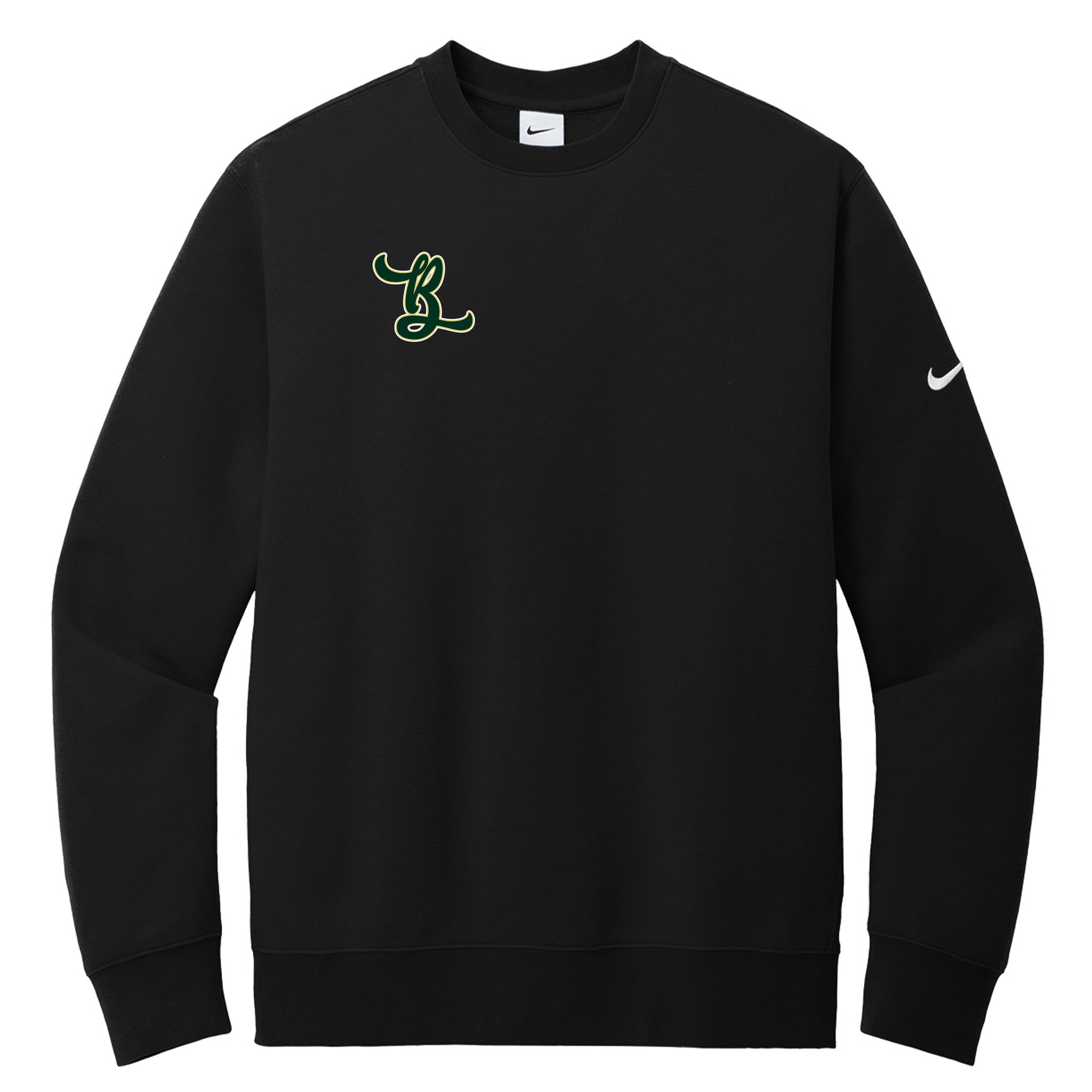 Bombshells Fastpitch Nike Club Fleece Sleeve Swoosh Crew