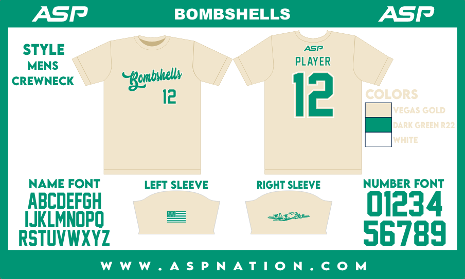 Bombshells Fastpitch Mens/Boys Full Sublimation Uniform Short Sleeve