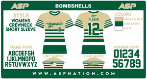 Bombshells Fastpitch Womens/Girls Full Sublimation Uniform Short Sleeve