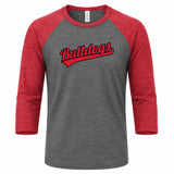 Bulldogs BELLA+CANVAS® Unisex 3/4-Sleeve Baseball Tee