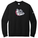 Bulldogs Nike Club Fleece Sleeve Swoosh Crew