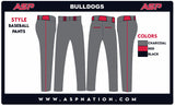 Bulldogs PRO Full Length Baseball Pants