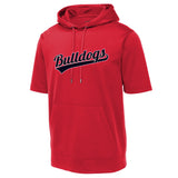 Bulldogs Sport-Tek ® Sport-Wick ® Fleece Short Sleeve Hooded Pullover