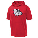Bulldogs Sport-Tek ® Sport-Wick ® Fleece Short Sleeve Hooded Pullover