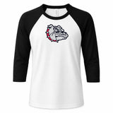 Bulldogs BELLA+CANVAS® Unisex 3/4-Sleeve Baseball Tee