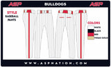 Bulldogs PRO Full Length Baseball Pants