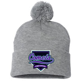 Comets Fastpitch Sportsman 12" Pom-Pom Cuffed Beanie