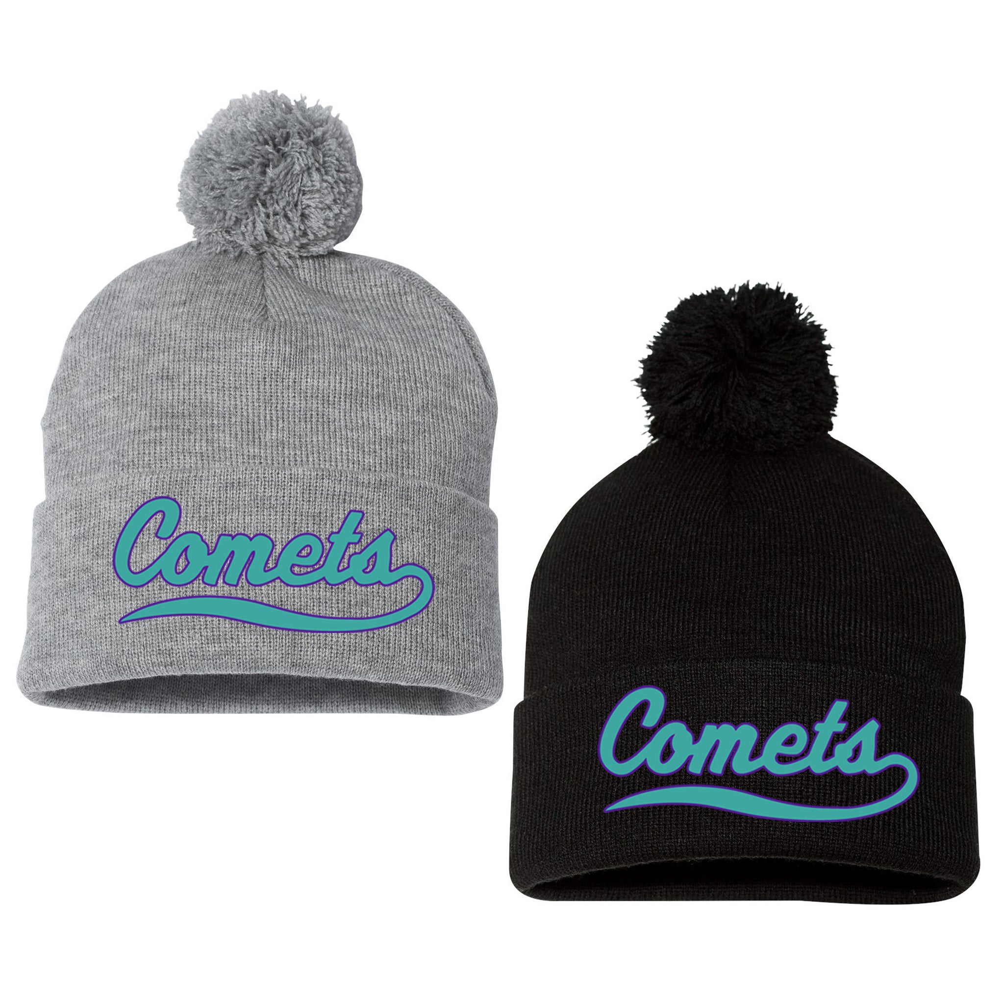 Comets Fastpitch Sportsman 12" Pom-Pom Cuffed Beanie