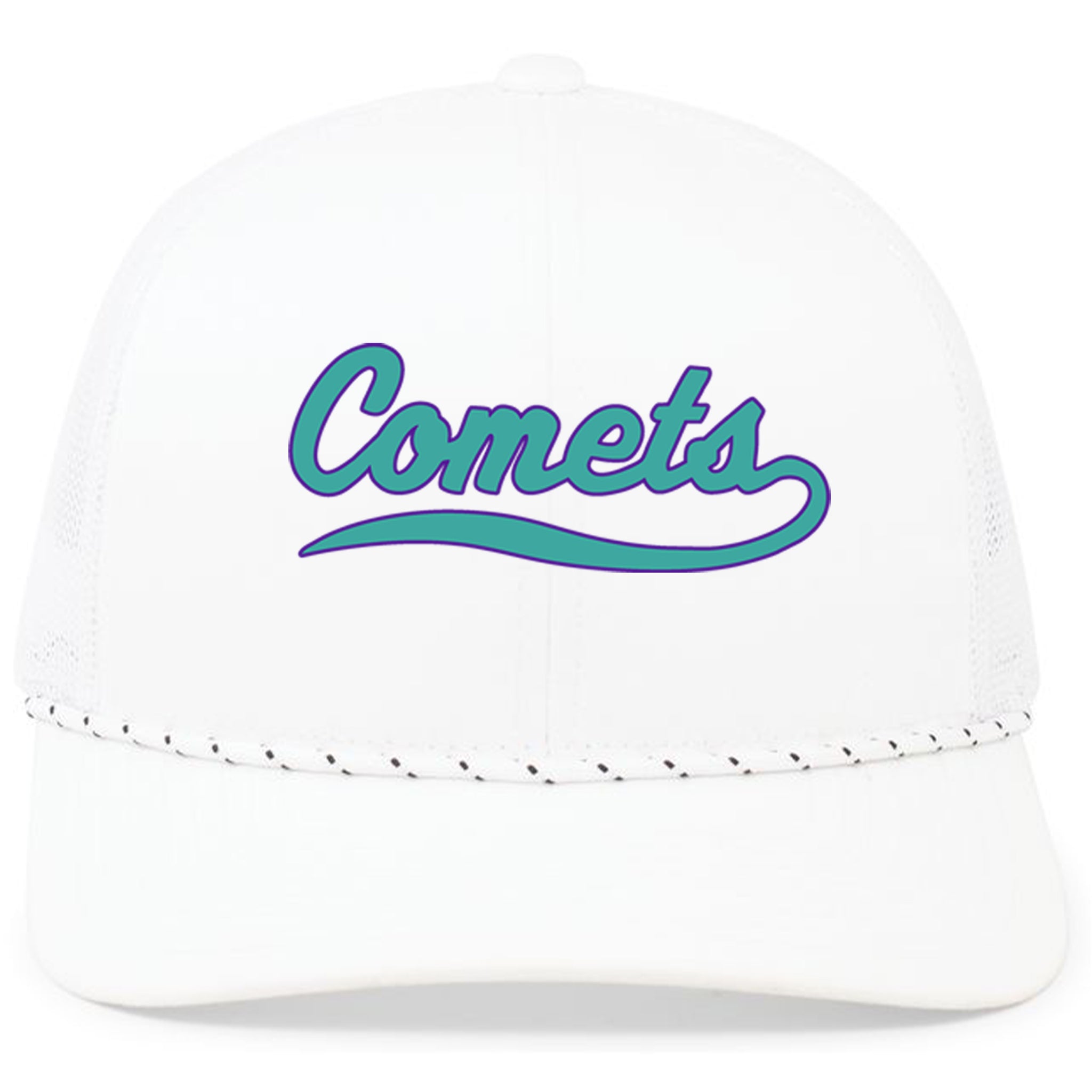 Comets Fastpitch Pacific Headwear Trucker Snapback Braid Cap
