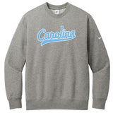 Carolina Baseball Club Nike Club Fleece Sleeve Swoosh Crew