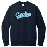Carolina Baseball Club Nike Club Fleece Sleeve Swoosh Crew