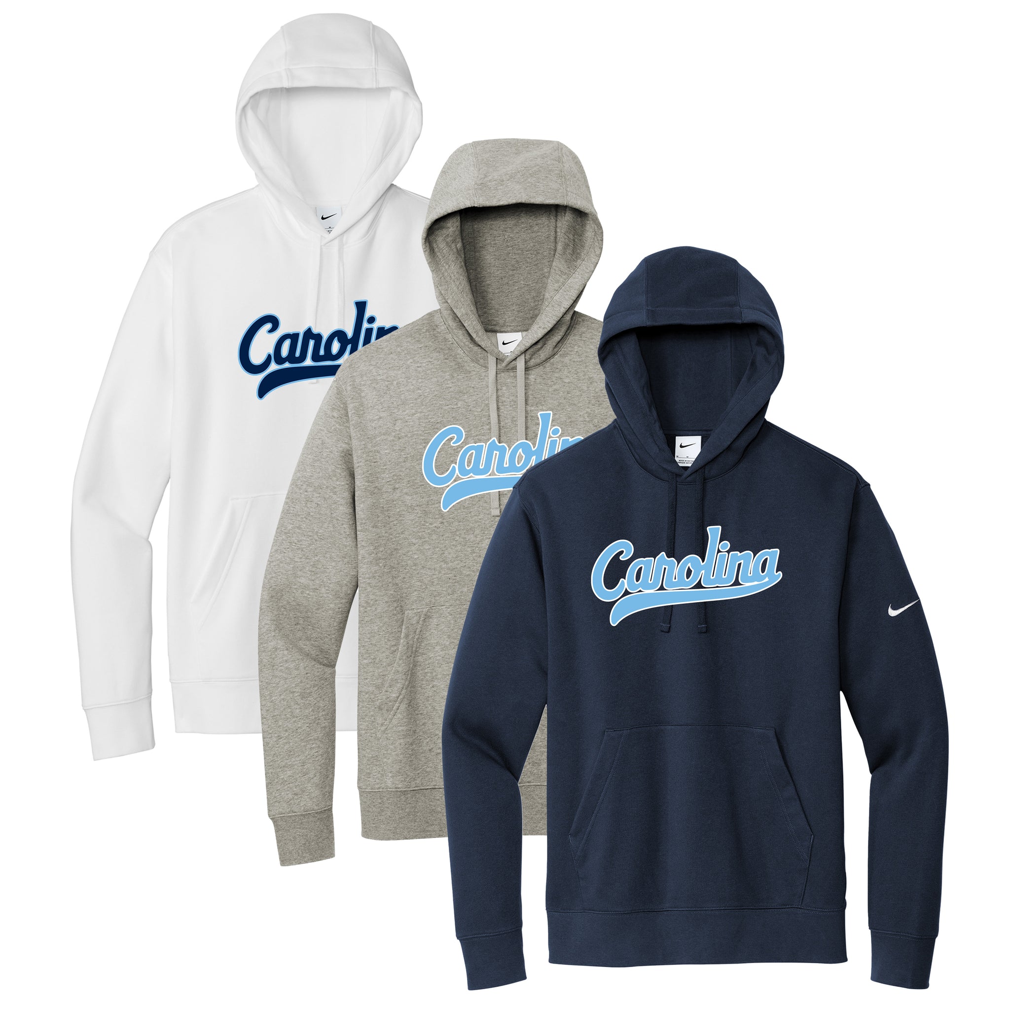 Carolina Baseball Club Nike Club Fleece Sleeve Swoosh Pullover Hoodie