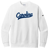 Carolina Baseball Club Nike Club Fleece Sleeve Swoosh Crew
