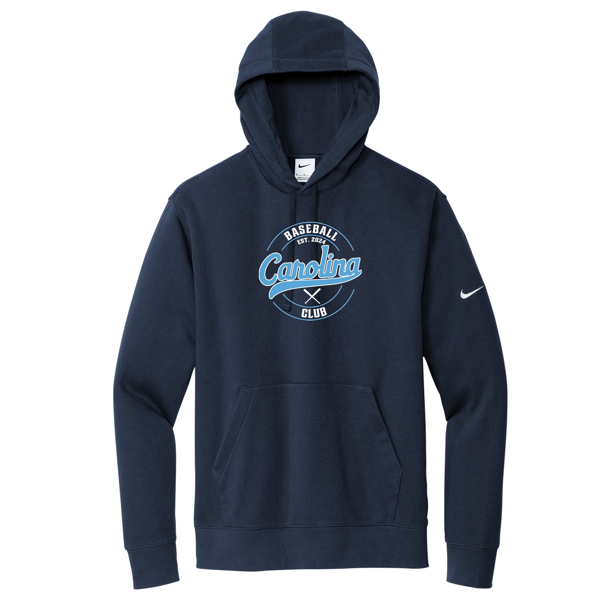 Carolina Baseball Club Nike Club Fleece Sleeve Swoosh Pullover Hoodie