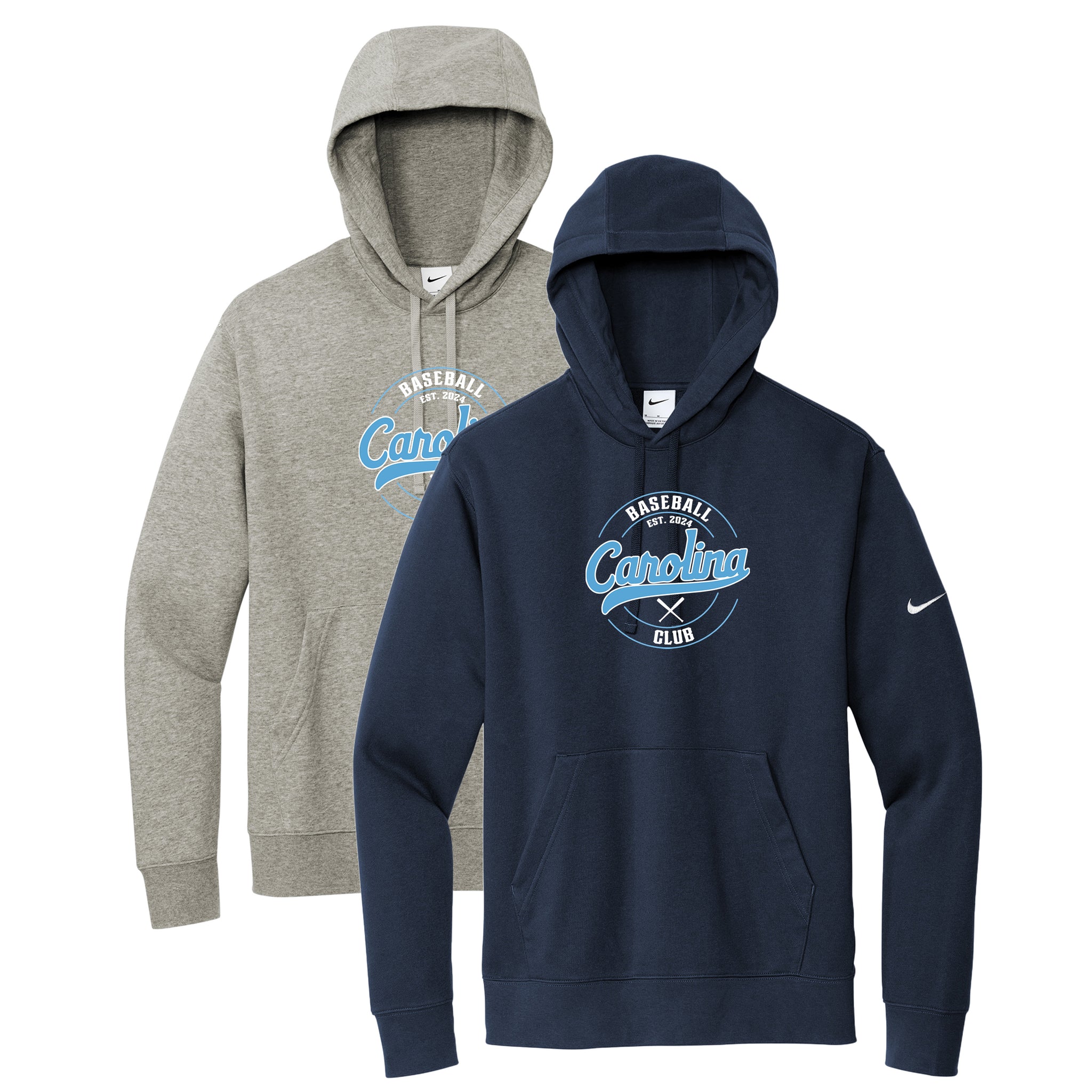 Carolina Baseball Club Nike Club Fleece Sleeve Swoosh Pullover Hoodie