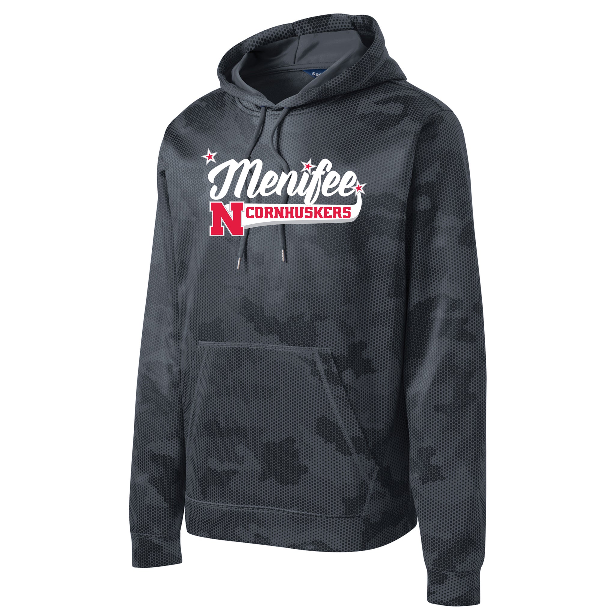Menifee Cornhuskers Fastpitch Sport-Tek® Sport-Wick® CamoHex Fleece Hooded Pullover