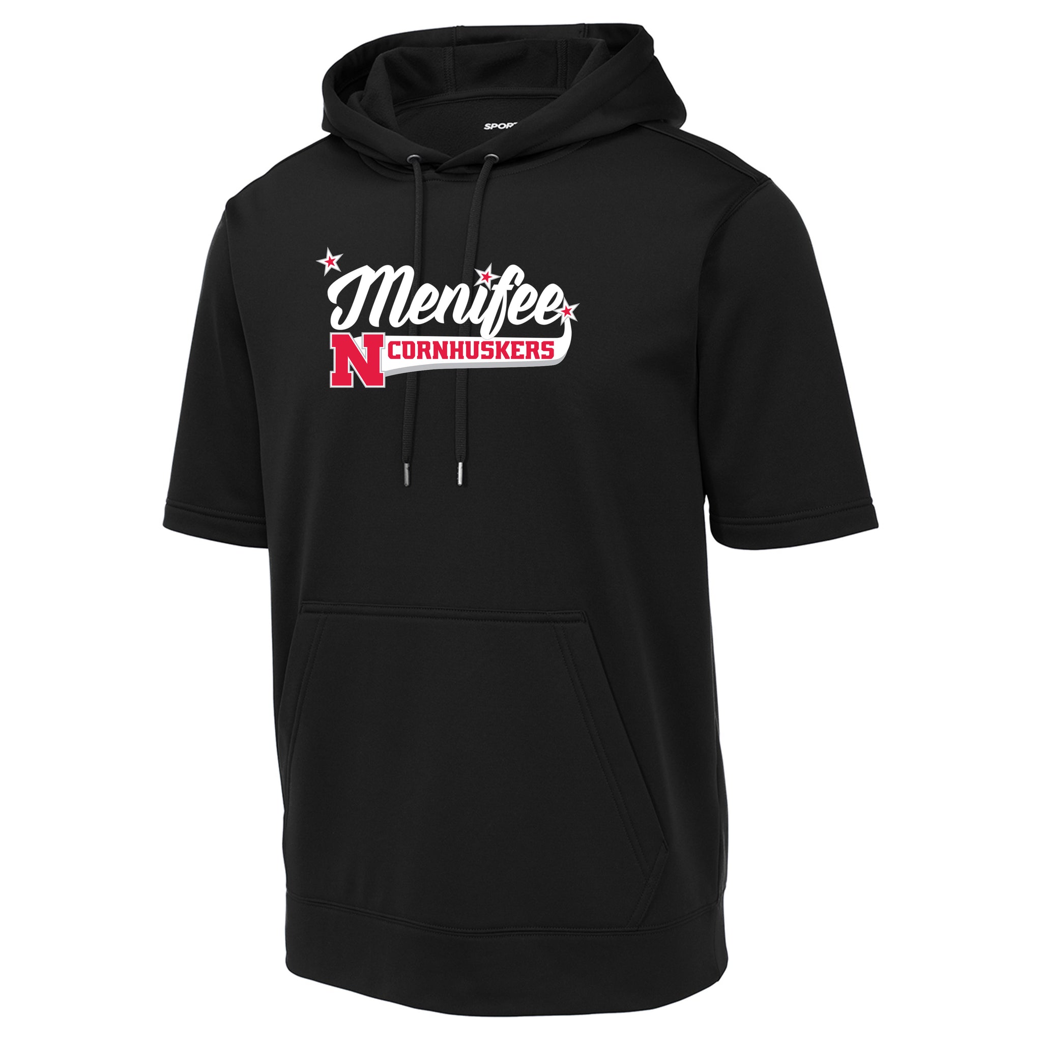 Menifee Cornhuskers Fastpitch Sport-Tek ® Sport-Wick ® Fleece Short Sleeve Hooded Pullover