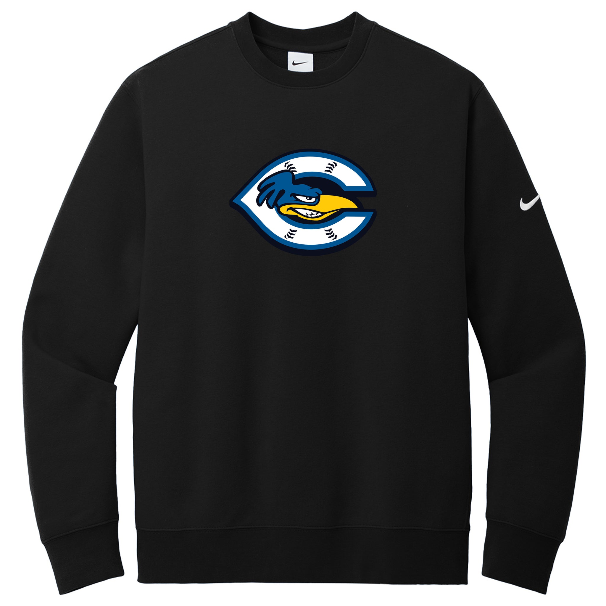 Cherryville Roadrunners Baseball Nike Club Fleece Sleeve Swoosh Crew