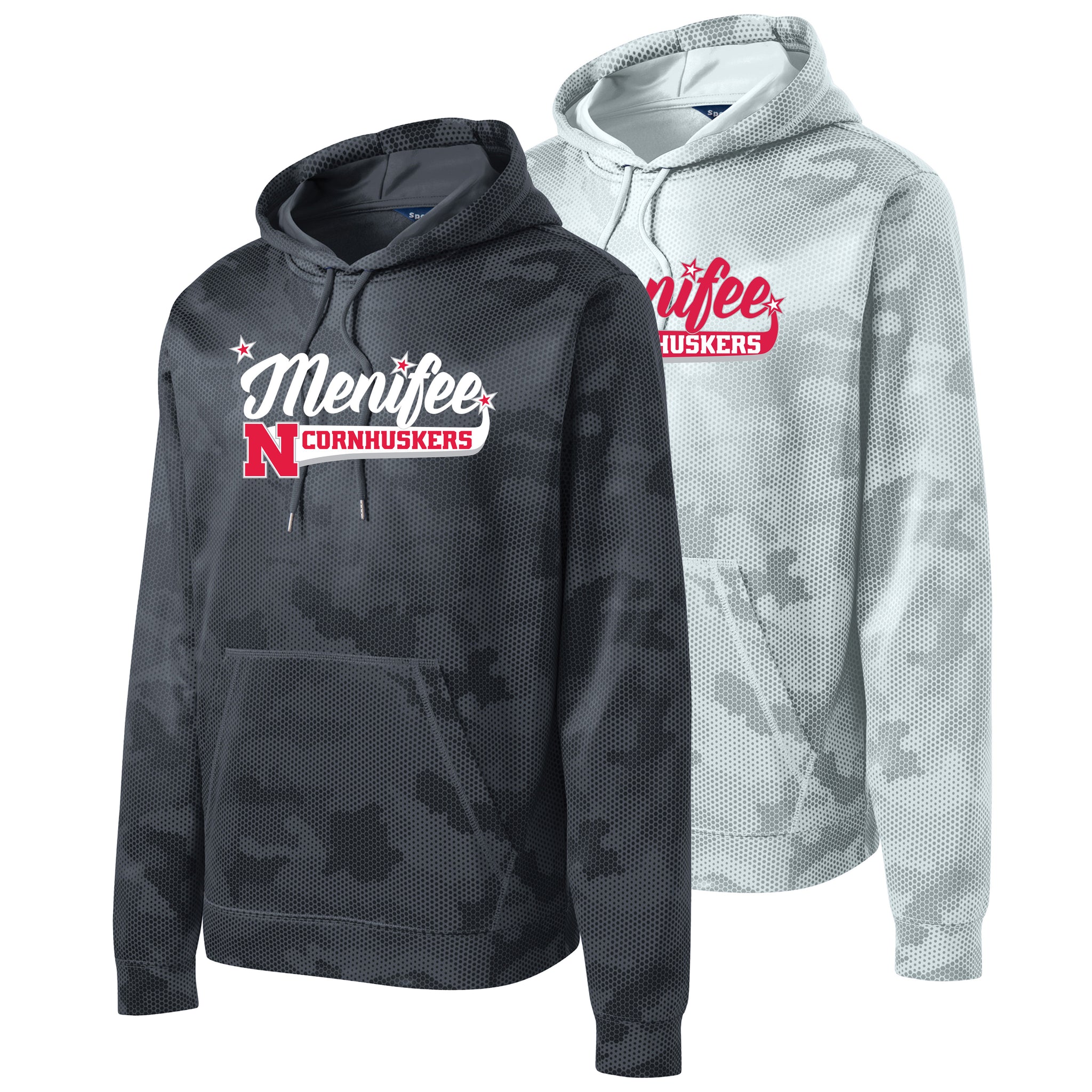 Menifee Cornhuskers Fastpitch Sport-Tek® Sport-Wick® CamoHex Fleece Hooded Pullover