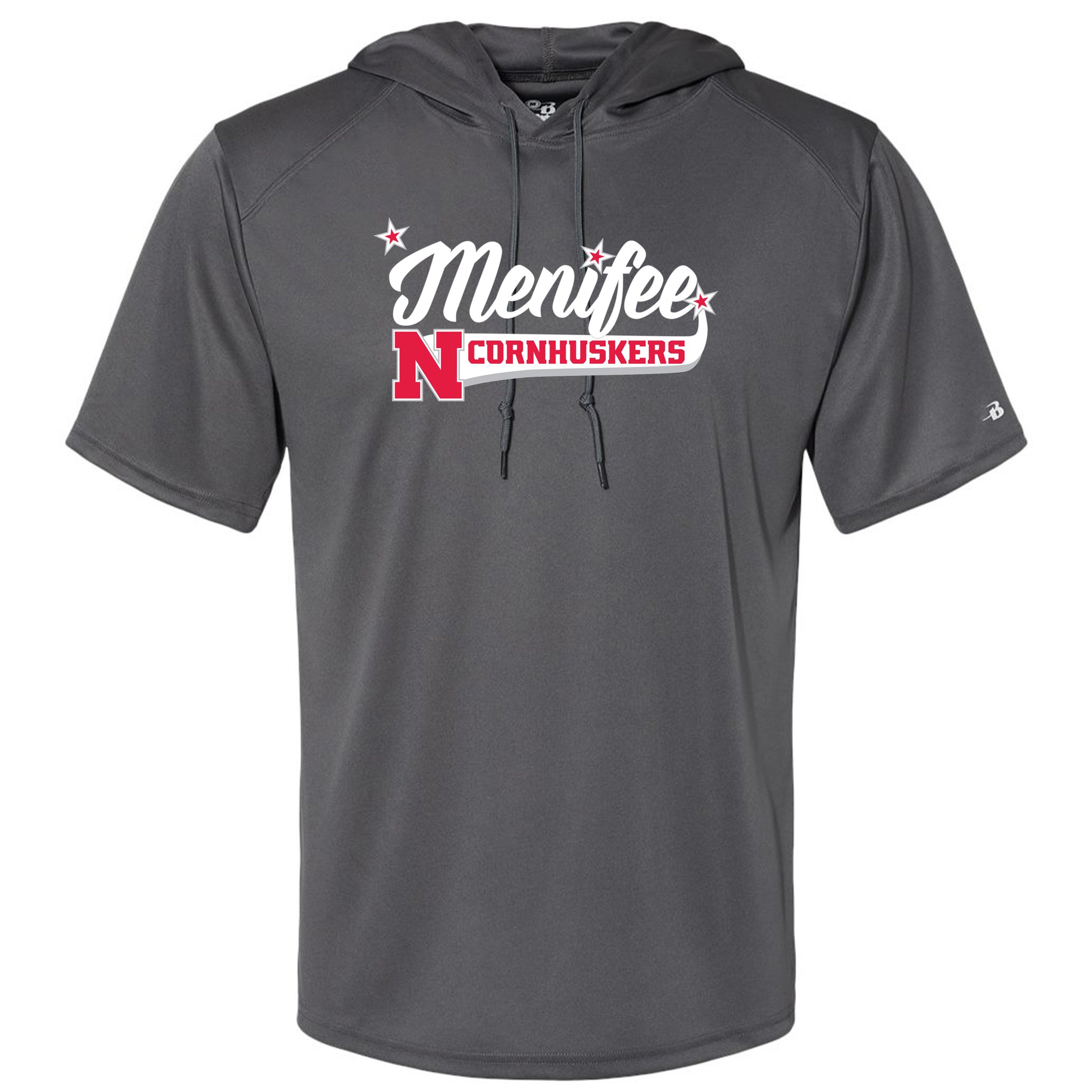 Menifee Cornhuskers Fastpitch Badger B-Core Hooded T-Shirt