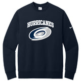 Carolina Hurricanes Nike Club Fleece Sleeve Swoosh Crew