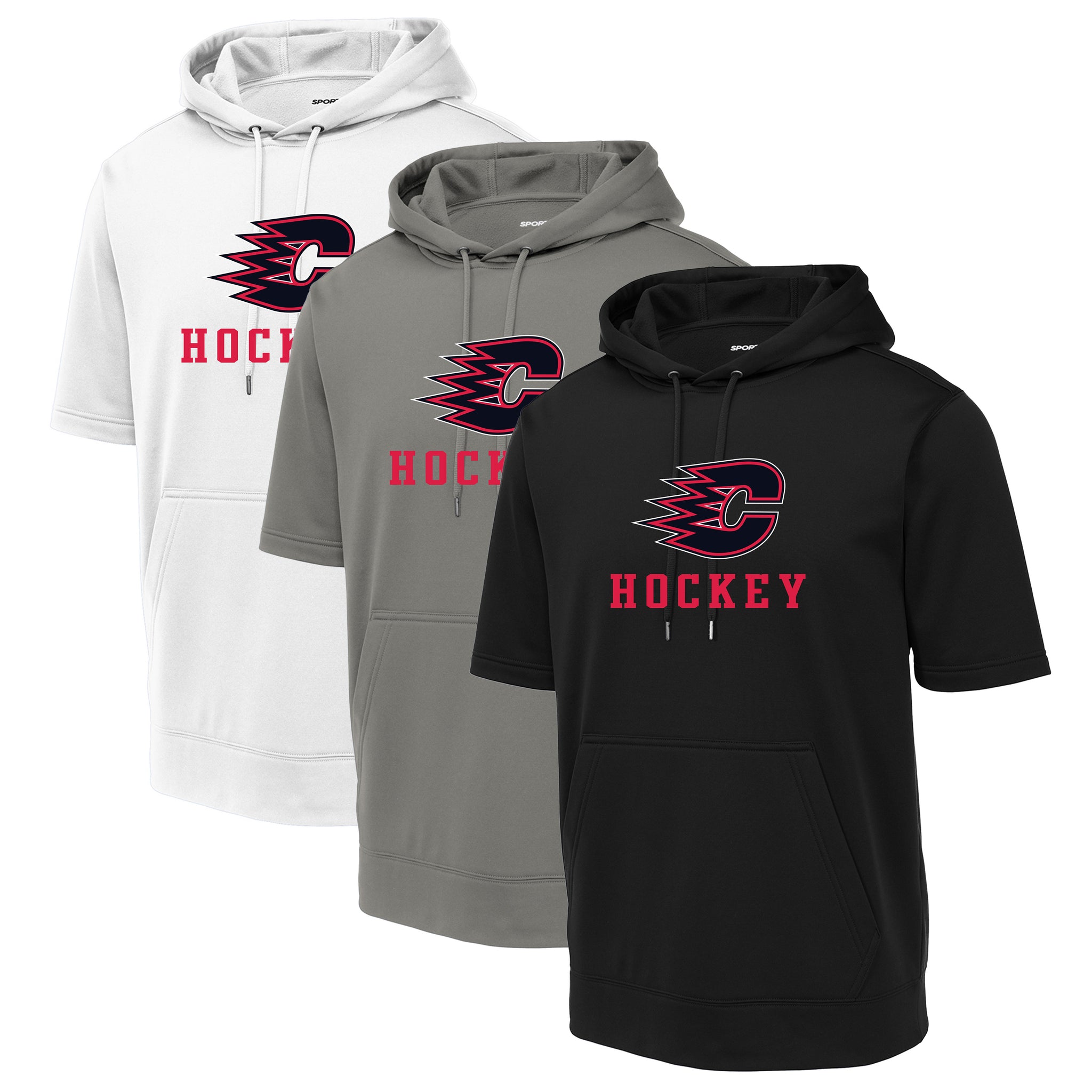 Centennial Hockey Sport-Tek ® Sport-Wick ® Fleece Short Sleeve Hooded Pullover