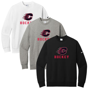 Centennial Hockey Nike Club Fleece Sleeve Swoosh Crew