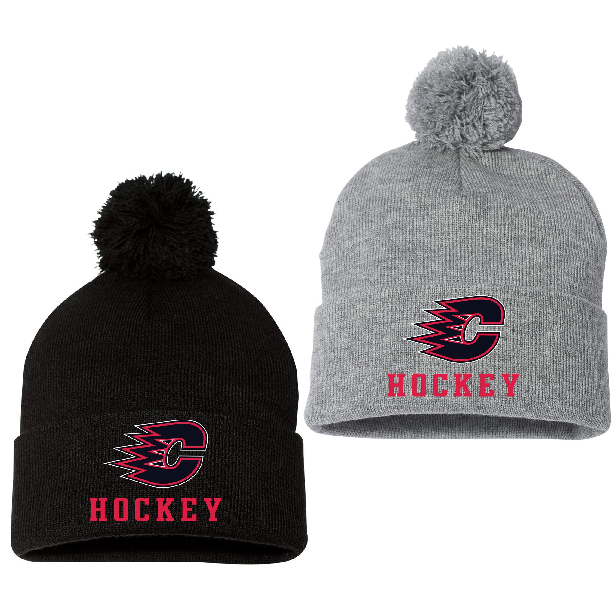 Centennial Hockey Sportsman 12" Pom-Pom Cuffed Beanie